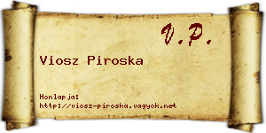 Viosz Piroska névjegykártya