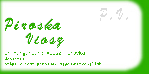 piroska viosz business card